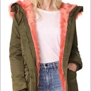 VELVET Kanya Faux Fur Lined Parka Coat